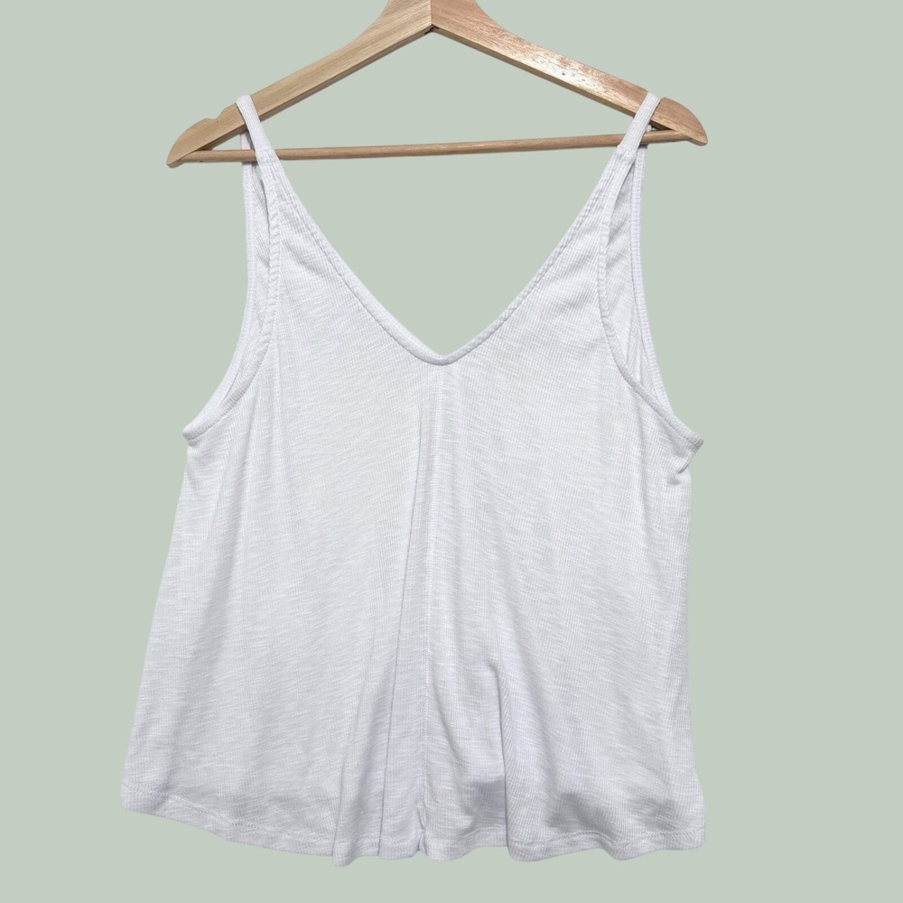 2 Intimately Free People Tops Women's M/L Black Stretch White Flowy Layering - Picture 6 of 11